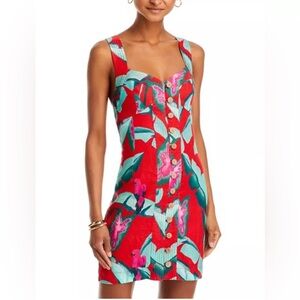 FARM Rio Red Tropical Mini Dress
